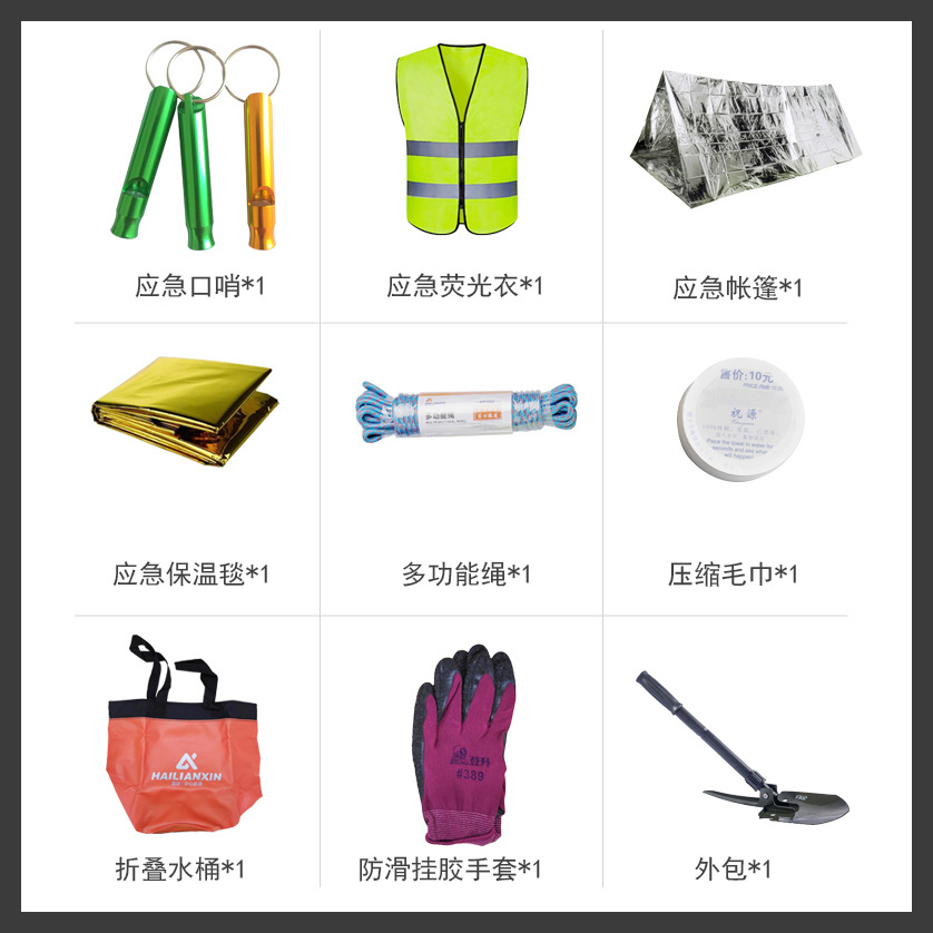 地震应急包物品清单